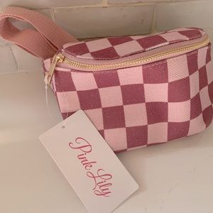 Pink checkered fanny pack or belt bag new with tags